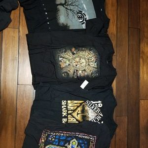 4 Skater black shirt bundle